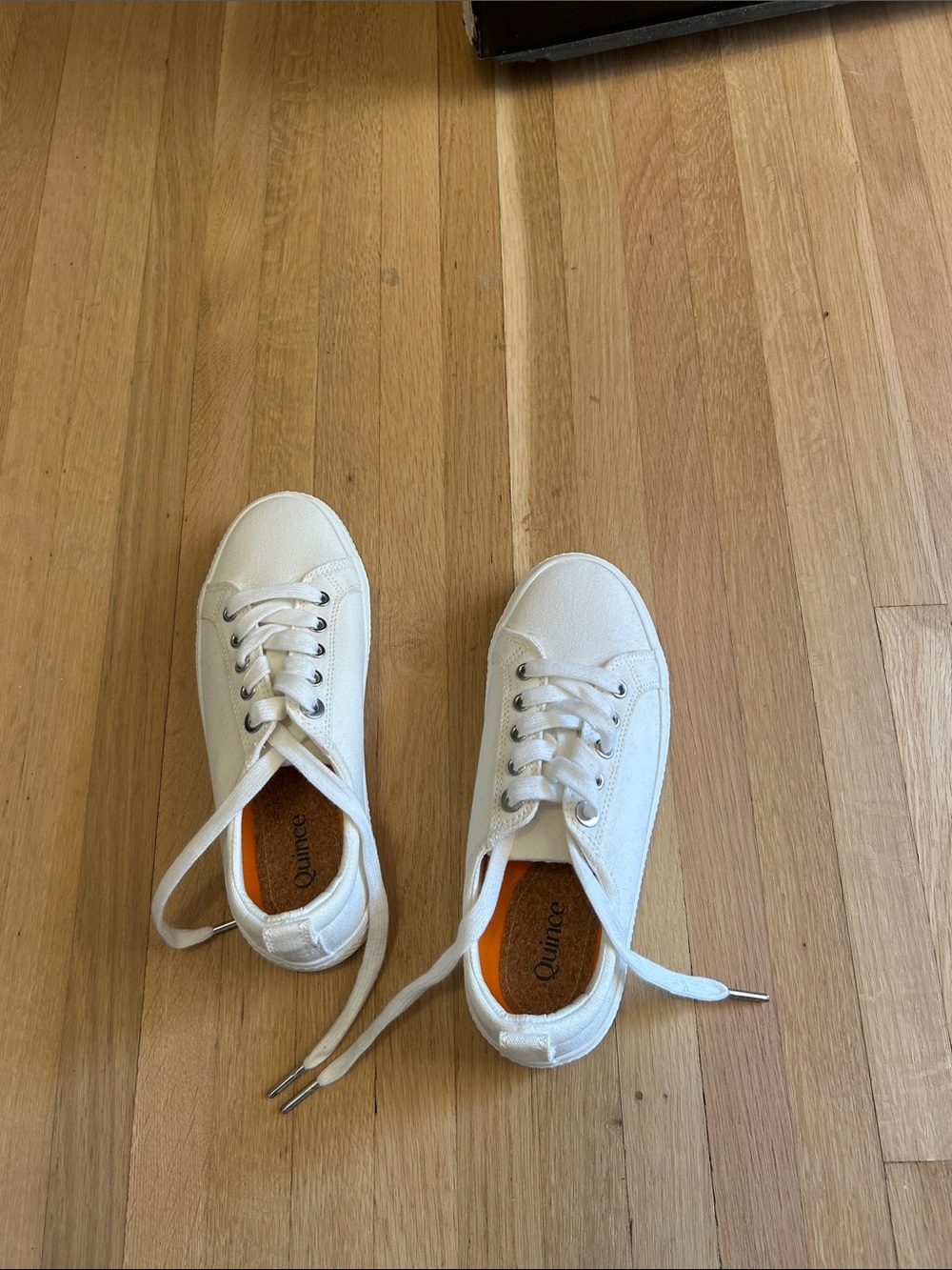 Quince White Canvas Kids Sneakers